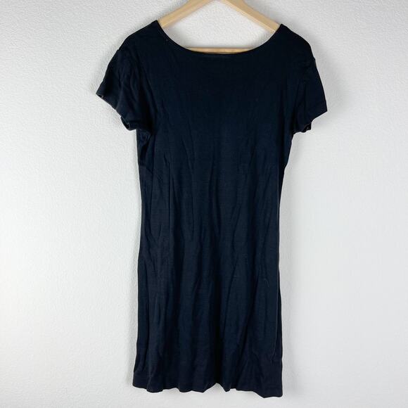 Bryn Walker T-Shirt Dress Womens Medium Black Tencel Blend Short Sleeve Casual - Picture 9 of 11